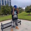 Retro Washed Hip-Hop Letter Print Loose Denim Shorts