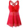 Korean Version Of Solid Color Lace One-piece Swimsuit