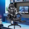Massage Office Chair Gaming Computer Desk Swivel Recliner Chair Leather Footrest