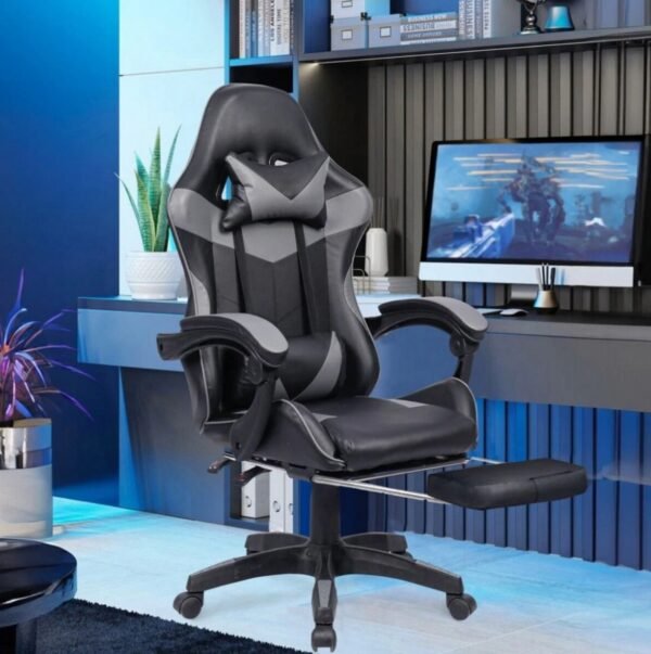 Massage Office Chair Gaming Computer Desk Swivel Recliner Chair Leather Footrest