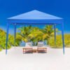 10'x10' Gazebo Waterproof Outdoor Canopy Patio Tent Party Tent For Wedding BBQ Cater, Blue