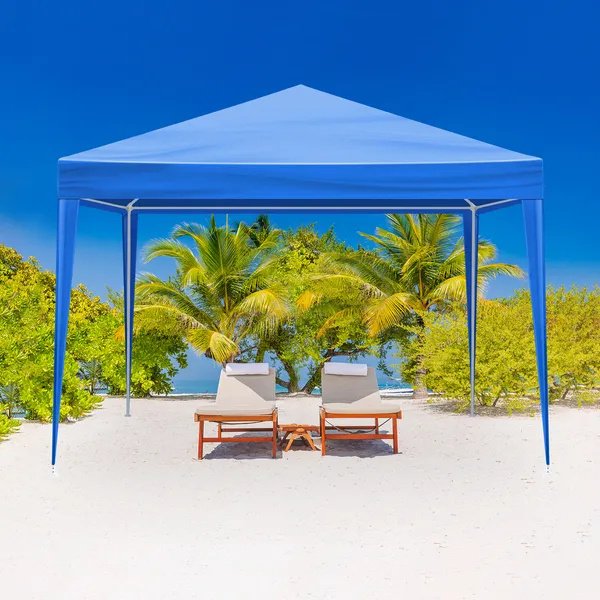 10'x10' Gazebo Waterproof Outdoor Canopy Patio Tent Party Tent For Wedding BBQ Cater, Blue