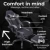 Massage Office Chair Gaming Computer Desk Swivel Recliner Chair Leather Footrest