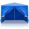10'x10' Gazebo Waterproof Outdoor Canopy Patio Tent Party Tent For Wedding BBQ Cater, Blue