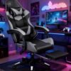 Massage Office Chair Gaming Computer Desk Swivel Recliner Chair Leather Footrest