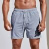 Men's 3D Striped Print Shorts Summer Casual Lightweight Beach Pants