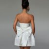 Women's Tube Top Dress With Big Bow Fashion Summer Sleeveless Pary Evenning Dresses
