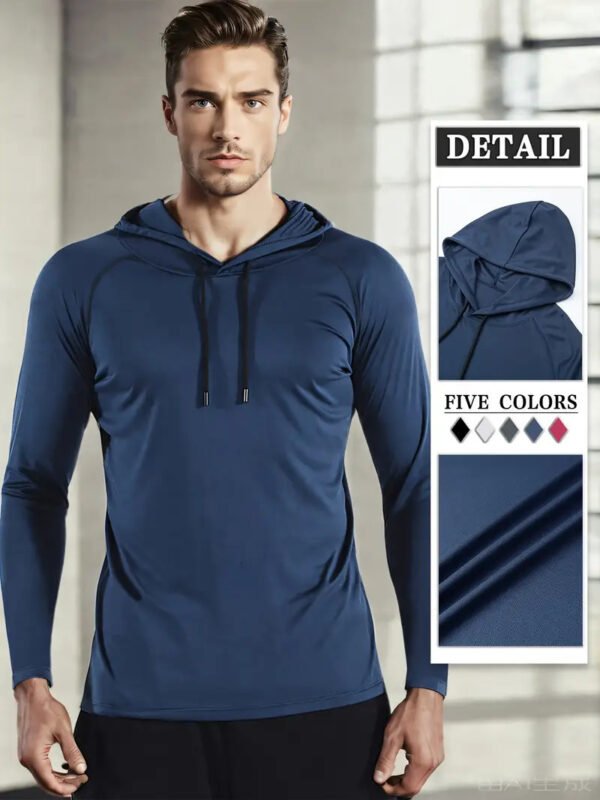 Moisture-wicking Quick-drying Fitness Apparel Long-sleeve Hooded Tophoodie