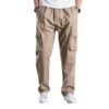 Men's Washed Casual Pants Multi-Pocket Plus-Size Work Trousers